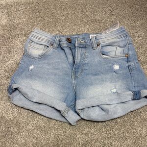 Bershka Light Blue Jean Shorts